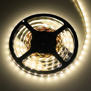 TAŚMA ROLKA 300 LED SZER 8MM BIAŁA CIEPŁA 5M BEZ ŻELU