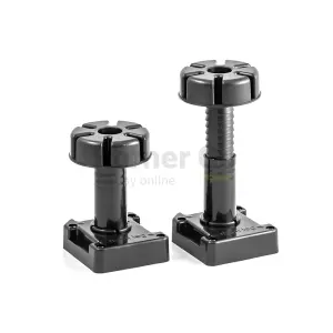 NÓŻKA KUCHENNA MULTI LEG H 125-195MM CZARNA DO 350KG