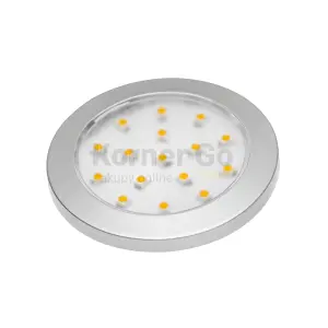 OŚWIETLENIE LUMINO OKRĄG. LED 1,5W BIAŁE CIEPŁE RAMKA BIAŁA (ORBIT)
